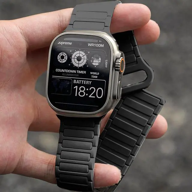 Alt view image 4 of 6 - Compatible with hellibito Smartwatch Bands, Quick Release Silicone Sport Strap Watchband Compatible with hellibito ET580 2.04 Inches Smartwatch