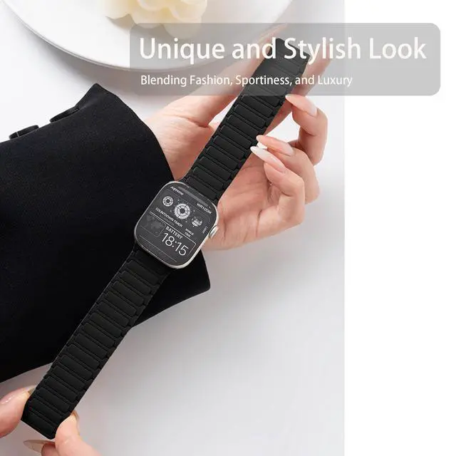 Alt view image 6 of 6 - Compatible with hellibito Smartwatch Bands, Quick Release Silicone Sport Strap Watchband Compatible with hellibito ET580 2.04 Inches Smartwatch