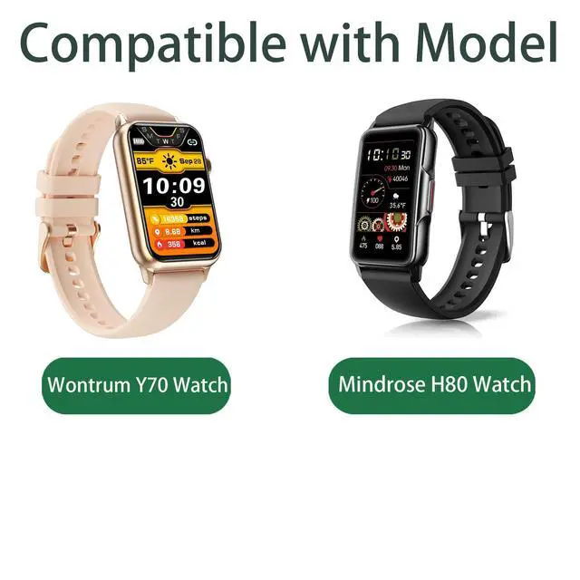Alt view image 2 of 6 - Compatible with Mindrose Smart Watch Bands, 18mm Stainless Steel Metal Replacement Strap Bracelet Compatible with Mindrose H80 1.47 inch Watch, Wontrum Y70 Watch