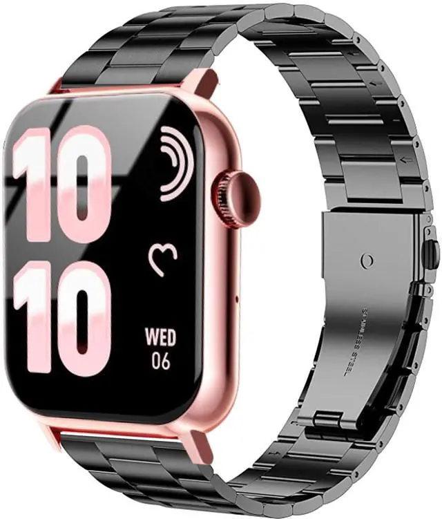 Main image of Compatible with Trendia Smart Watches Bands, Quick Release Stainless Steel Metal Replacement Straps Compatible with Trendia 1.83" TG09, KACUBAKU G39 Pro Smart Watches