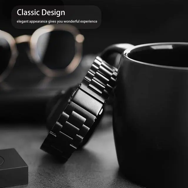 Alt view image 3 of 6 - Compatible with Garmin Venu X1 Bands, Quick Release Stainless Steel Metal Replacement Straps Compatible with Garmin Venu X1 Smartwatch