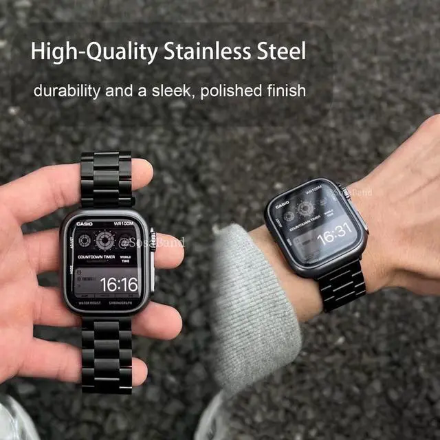 Alt view image 5 of 6 - Compatible with Garmin Venu X1 Bands, Quick Release Stainless Steel Metal Replacement Straps Compatible with Garmin Venu X1 Smartwatch
