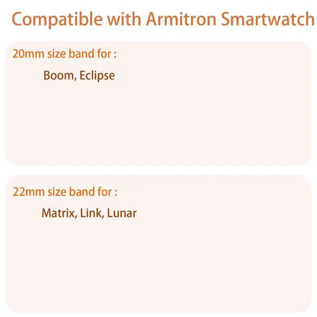 Alt view image 2 of 6 - Compatible with Armitron Matrix Smartwatch bands, Quick Release New Soft Silicone Sport Replacement Straps Compatible with Armitron Connect Matrix, Link, Lunar, Boom, Eclipse Smartwatch