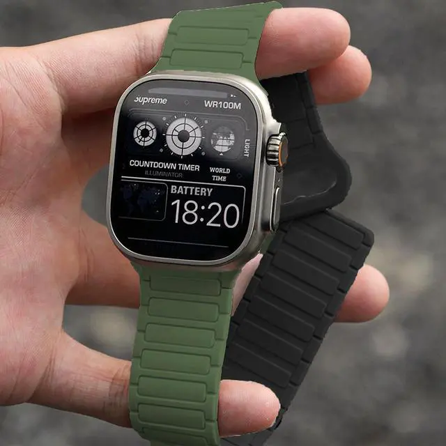 Alt view image 3 of 6 - Compatible with Wahoo ELEMNT Rival Band, Quick Release Silicone Sport Strap Replacement Watchband Compatible for Compatible with Wahoo ELEMNT Rival Smartwatch