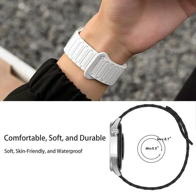 Alt view image 5 of 6 - Compatible for Voice Caddie T11 PRO Bands, Quick Release Silicone Sport Strap Replacement Watchband Compatible for Voice Caddie T11 PRO, T9 Watch