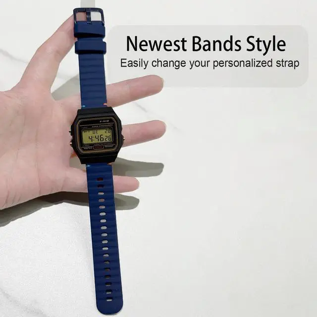 Alt view image 2 of 7 - Compatible with Garmin Venu X1 Bands, Quick Release New Silicone Woven Line Adjustable Replacement Strap Compatible with Garmin Venu X1 Smartwatch