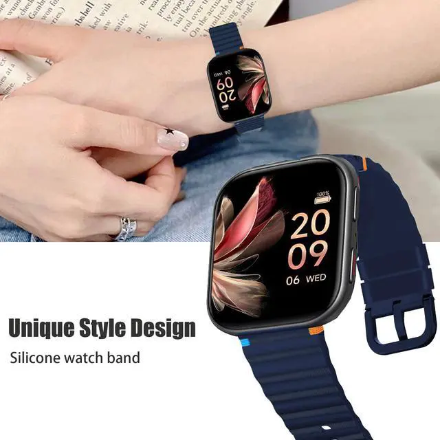 Alt view image 4 of 7 - Compatible with Garmin Venu X1 Bands, Quick Release New Silicone Woven Line Adjustable Replacement Strap Compatible with Garmin Venu X1 Smartwatch