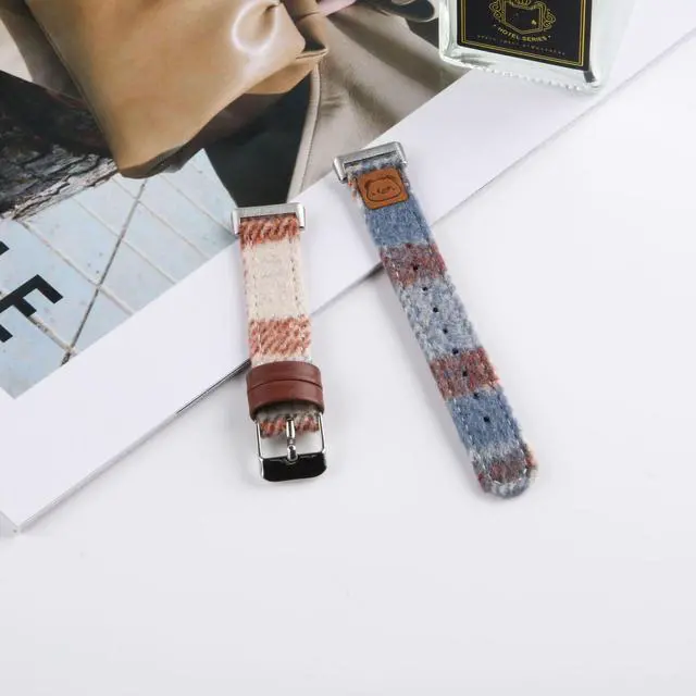 Alt view image 3 of 3 - Band Compatible with Xiaomi Smart Band 10/9/8 Strap, 6 Colors Vintage Plaid Twill Soft Breathable Retro Replacement Strap for Mi Band 10/9/8 Tracker