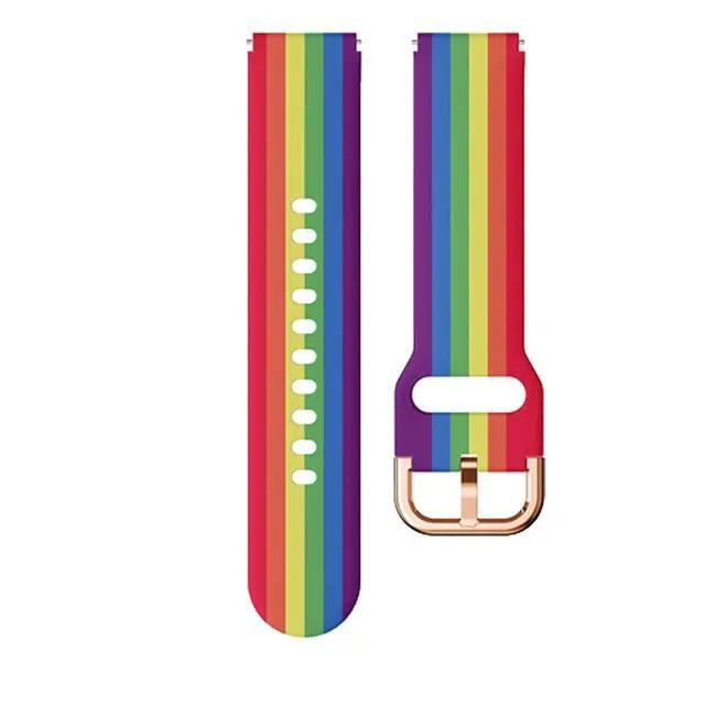 Alt view image 5 of 7 - COOVS 18mm Painting Silicone Watchband for Garmin Vivoactive 4S Vivomove 3S Smart Watch for Garmin Venu 2S/Active S Wristband Bracelet (Color: L, Size: 18mm)