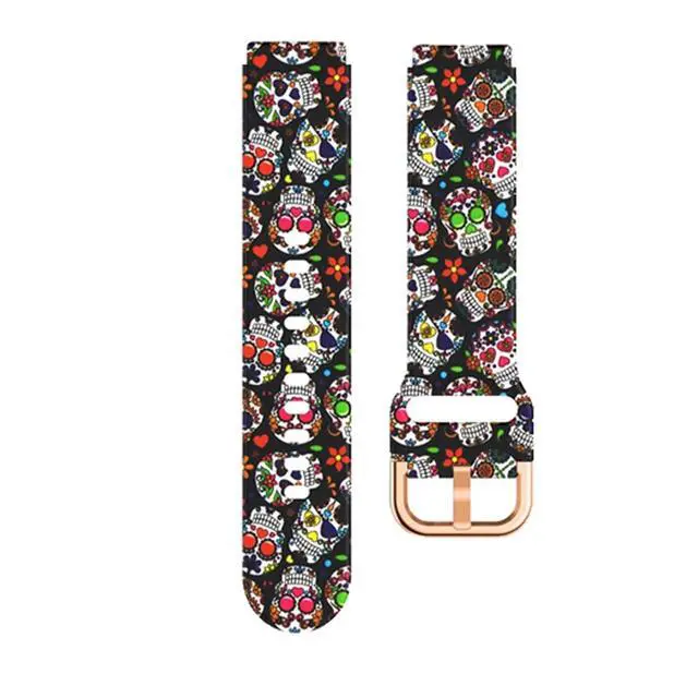 Alt view image 4 of 7 - COOVS 18mm Painting Silicone Watchband for Garmin Vivoactive 4S Vivomove 3S Smart Watch for Garmin Venu 2S/Active S Wristband Bracelet (Color: L, Size: 18mm)