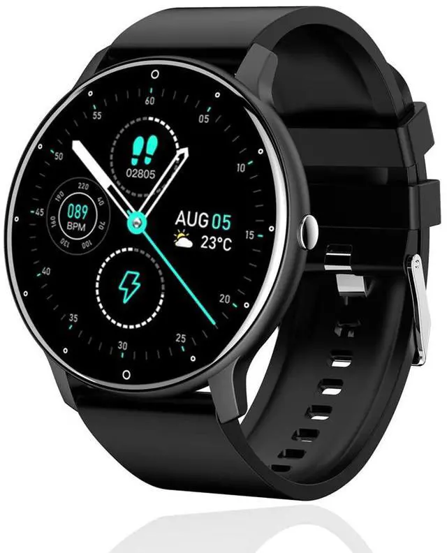 Main image of Smart Watch for Motorola Edge (2022) - Fitness Tracker Watches for Men Women, IP67 Waterproof HD Touch Screen Smartwatch for Android/iOS Phones, 24 Sports, Activity Tracker - Black