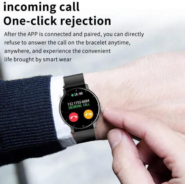Alt view image 5 of 7 - Smart Watch for Motorola Edge (2022) - Fitness Tracker Watches for Men Women, IP67 Waterproof HD Touch Screen Smartwatch for Android/iOS Phones, 24 Sports, Activity Tracker - Black