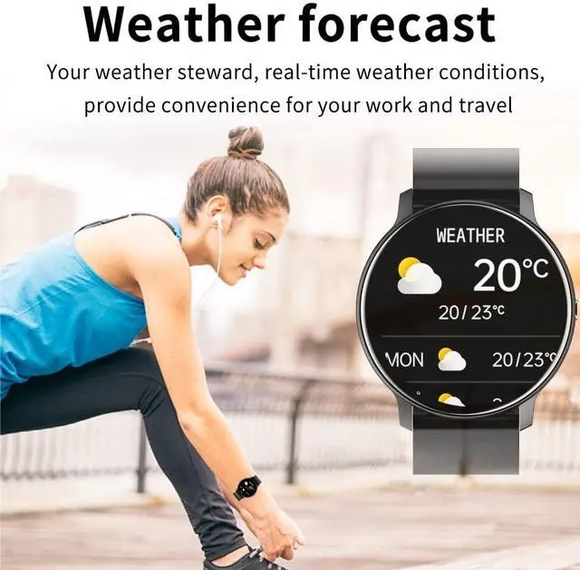Alt view image 7 of 7 - Smart Watch for Motorola Edge (2022) - Fitness Tracker Watches for Men Women, IP67 Waterproof HD Touch Screen Smartwatch for Android/iOS Phones, 24 Sports, Activity Tracker - Black