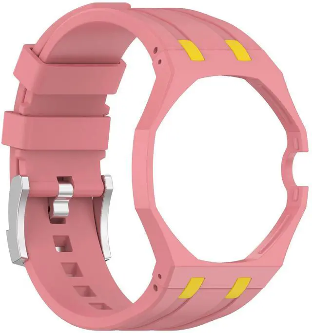 Main image of Watch Band Compatible with Royal Pop Swatch transforms to Royal Oak Swatch Replacement Band with Shockproof Bumper Frame Case, Adjustable Wristband