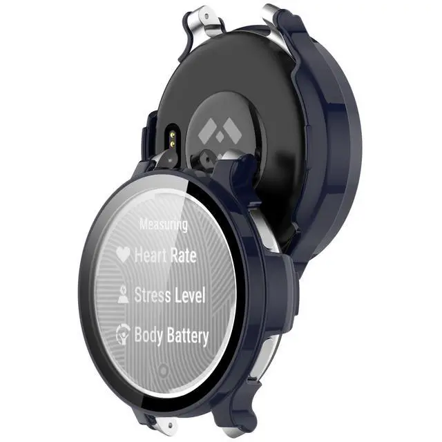 Alt view image 4 of 7 - 6-Pack Compatible with Garmin Lily 2 Active Case, with Built-in HD Clear Ultra-Thin Hard PC Screen Protector Cover Compatible with Garmin Lily 2 Active Smart Watches Accessories