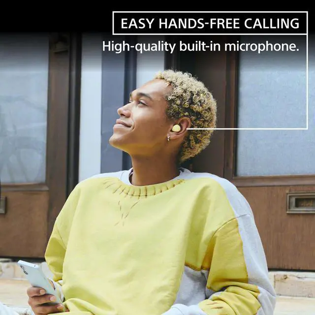 Alt view image 4 of 7 - WF-C510 Truly Wireless Bluetooth Earbud Headphones, Butter Yellow | Comfortable & Compact Fit, Up to 22 Hours of Battery, Multipoint Connection, Ambient Sound Mode. IPX4 Water Resistant