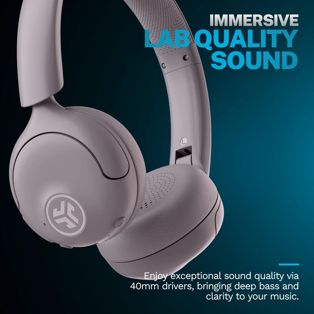 Alt view image 2 of 7 - Go Lux ANC, On Ear Headphones, Active Noise Cancelling, Bluetooth, MultIPoint Connection, Mauve