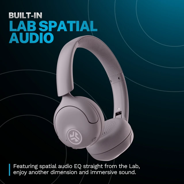 Alt view image 3 of 7 - Go Lux ANC, On Ear Headphones, Active Noise Cancelling, Bluetooth, MultIPoint Connection, Mauve