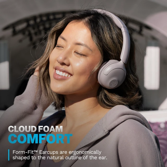 Alt view image 5 of 7 - Go Lux ANC, On Ear Headphones, Active Noise Cancelling, Bluetooth, MultIPoint Connection, Mauve