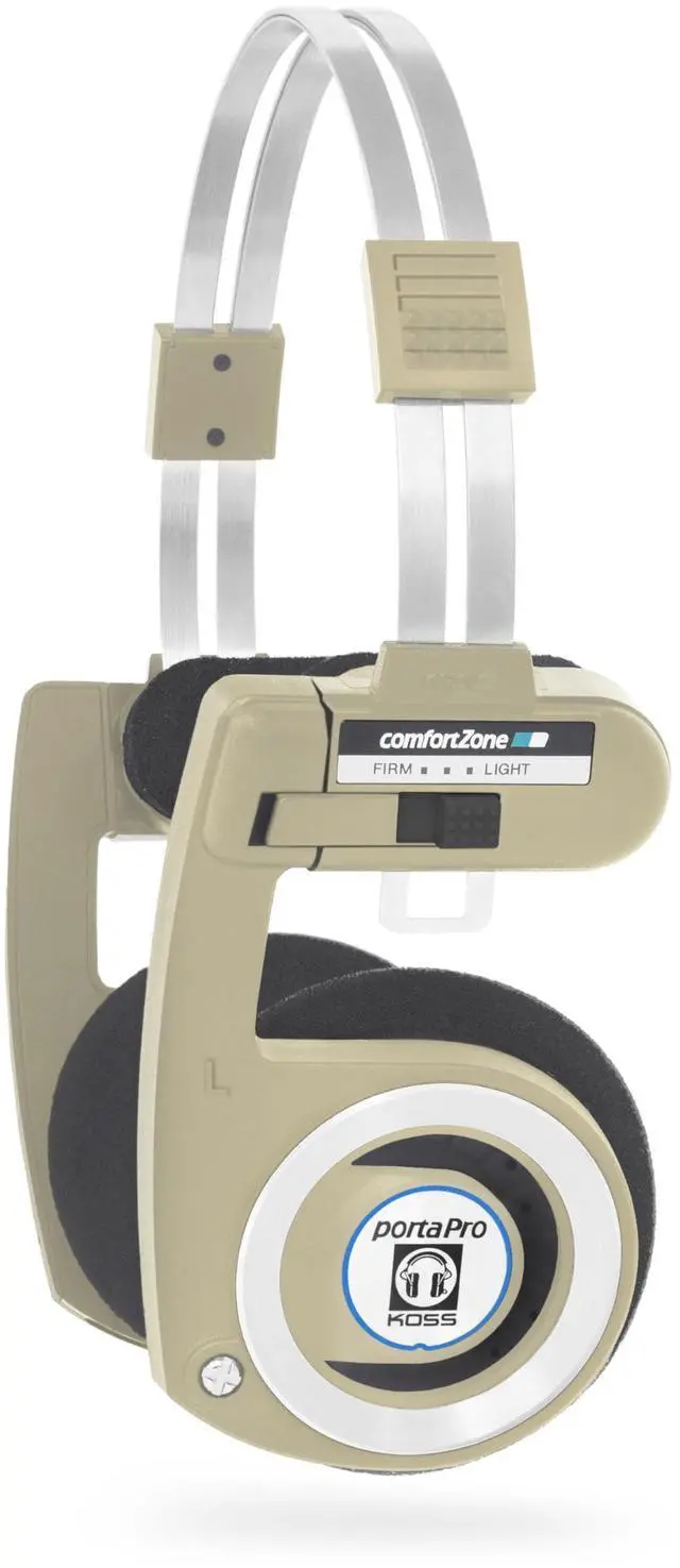 Main image of Porta Pro Wireless 2.0 Retro 80s Style On-Ear Headphones, Rhythm Beige | 20+ Hour Battery Life, USB-C Charging, Microphone, Analog Audio Pass Through