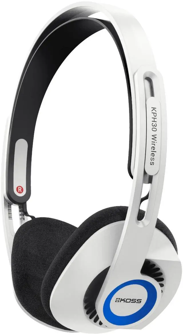 Main image of KPH30 Wireless Bluetooth Retro Style On-Ear Headphones, Orbital White | 20+ Hour Battery Life, USB-C Charging, Microphone, Volume Control, Hybrid Headphone