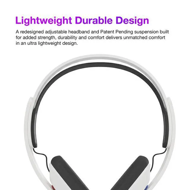 Alt view image 4 of 7 - KPH30 Wireless Bluetooth Retro Style On-Ear Headphones, Orbital White | 20+ Hour Battery Life, USB-C Charging, Microphone, Volume Control, Hybrid Headphone