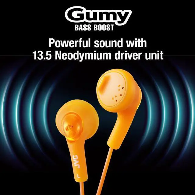 Alt view image 4 of 5 - HAF160D Gumy Ear Bud Headphone Orange