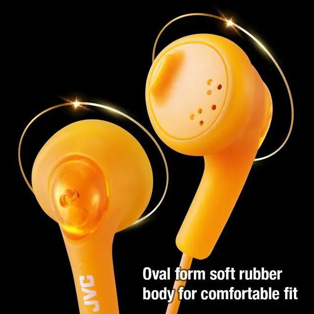 Alt view image 3 of 5 - HAF160D Gumy Ear Bud Headphone Orange