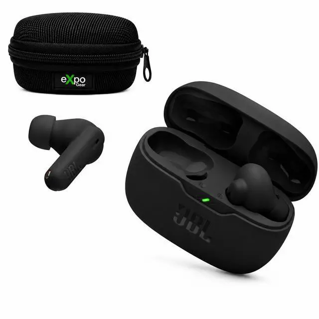 Main image of Vibe Beam 2 Case Bundle (Black) True Wireless Noise Cancelling Earbuds, Pure Bass, Smart Ambient, 4 mics, 40H Playback, IP54 Water/dust Resistant with Expo Gear Weather-Resistant Hard-Shell Case