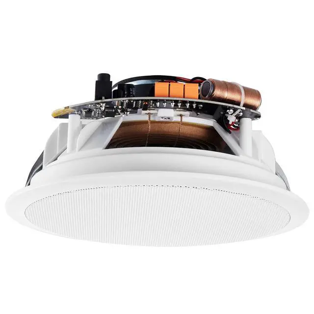 Alt view image 4 of 7 - 4 PCs 6.5'' Bluetooth Ceiling Speakers, 600W Flush Mount Ceiling & in-Wall Speaker System with 8 Impedance 89dB Sensitivity, for Home Kitchen Living Room Bedroom or Covered Outdoor Porches