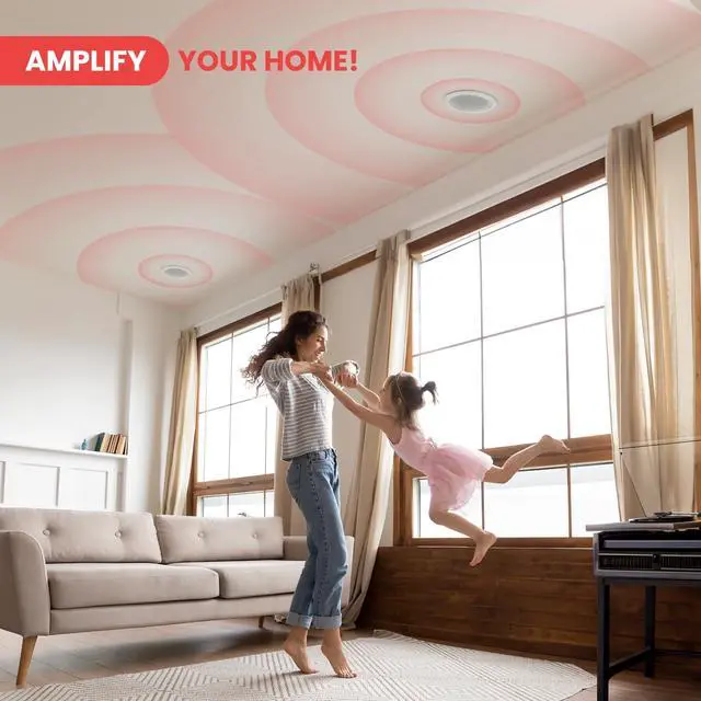 Alt view image 7 of 7 - 6.5 In-Wall / In-Ceiling Speakers, 250W Peak, Hi-Fi Stereo Sound, Pivoting Adjustable Coaxial Silk Dome Tweeter, Poly Cone Woofer, Stain Resistant Grill, For Home Theater, Custom Installs- Pair