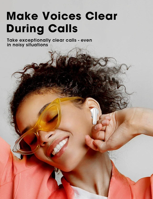 Alt view image 6 of 7 - Wireless Earbuds, Hi-Fi Deep Bass Ear Buds, 48H Playtime In-Ear Headphones | 2 Mics for Clear Calls, LED Display, IPX7 Waterproof, Touch Control, Lightweight Bluetooth Earphones for iPhone/Android/TV
