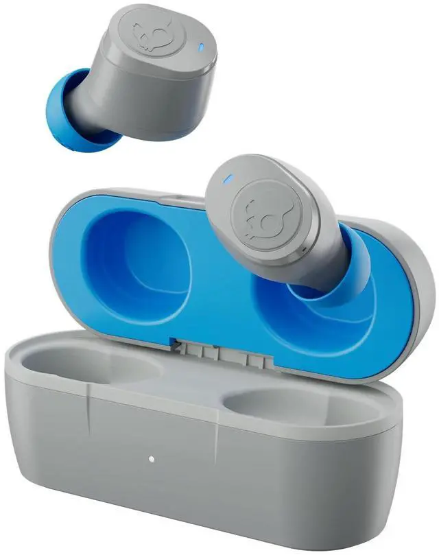 Main image of Jib True XT 2 Wireless Earbuds, Noise Isolating Bluetooth Headphones with Charging Case, Light Gray Blue