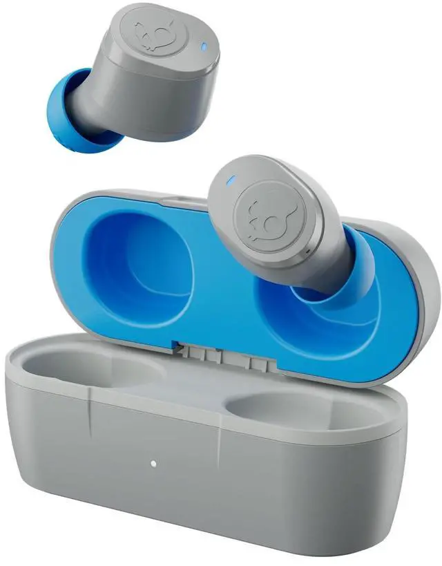 Alt view image 2 of 7 - Jib True XT 2 Wireless Earbuds, Noise Isolating Bluetooth Headphones with Charging Case, Light Gray Blue