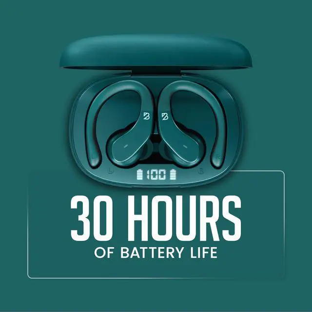 Alt view image 6 of 7 - Runner Wireless Earbuds for Running, Wrap Around Earbuds | Sweatproof Workout Bluetooth Headphones for Sports, Around The Ear Bluetooth Running Headphones, Hook Over Earphones Earhooks