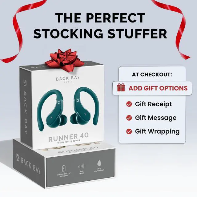 Alt view image 7 of 7 - Runner Wireless Earbuds for Running, Wrap Around Earbuds | Sweatproof Workout Bluetooth Headphones for Sports, Around The Ear Bluetooth Running Headphones, Hook Over Earphones Earhooks