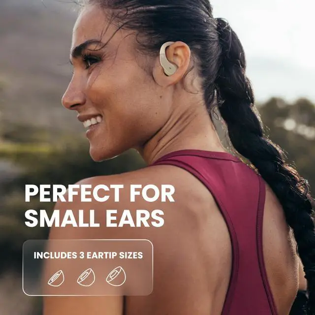 Alt view image 2 of 7 - Runner Wireless Earbuds for Running, Wrap Around Earbuds | Sweatproof Workout Bluetooth Headphones for Sports, Around The Ear Bluetooth Running Headphones, Hook Over Earphones Earhooks
