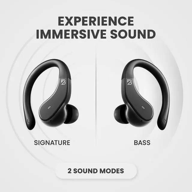 Alt view image 5 of 7 - Runner Wireless Earbuds for Running, Wrap Around Earbuds | Sweatproof Workout Bluetooth Headphones for Sports, Around The Ear Bluetooth Running Headphones, Hook Over Earphones Earhooks