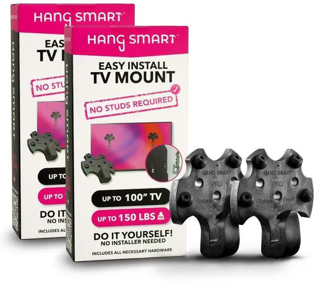 Main image of HangSmart TV Wall Mount 2-Pack - Universal Compatibility for 19-100 inch TVs, Dual Bundle, Holds up to 150lbs, Easy DIY Installation, Complete Kit with Two Mounts, Perfect for Bundles and Multiple TVs