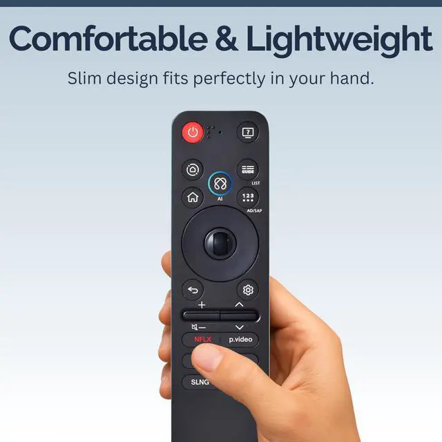 Alt view image 5 of 7 - 2 Pack MR25GA LG AI Magic Remote Control Replacement for 2019-2026 Smart TV Models - Easy Setup, Voice Control, Shortcut Keys - Works with LG OLED, QNED, NanoCell, UHD, WebOS, 4K/8K Smart TVs