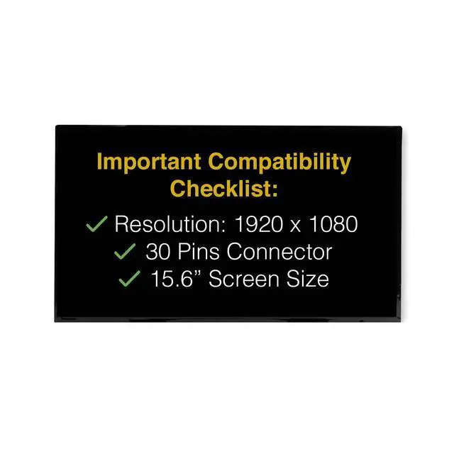 Alt view image 3 of 7 - Replacement Screen for Dell Precision 15 3580 30 Pins FHD 1920x1080 | Matte, LCD LED Display, Tools and Tape Included