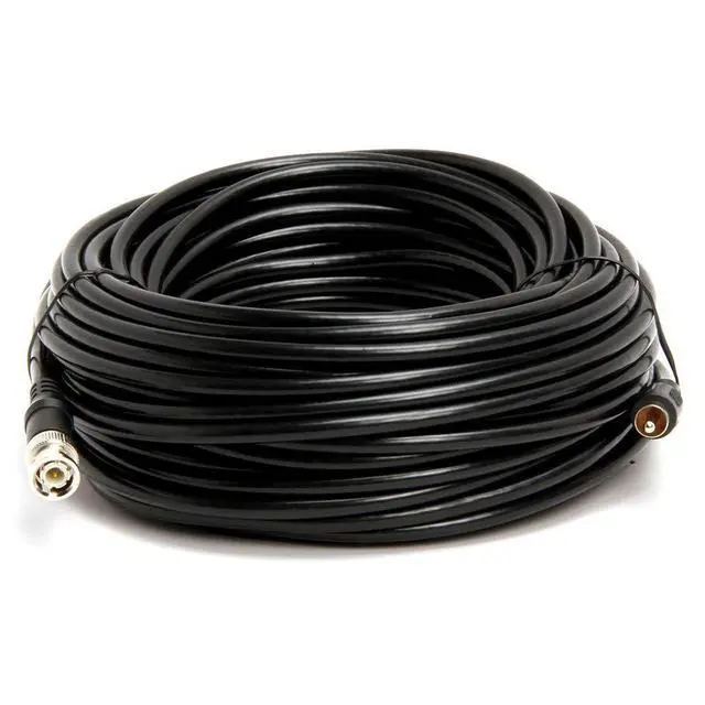 Alt view image 2 of 3 - RG59U 75 Feet BNC Male to RCA Male, 75 Ohm, Coaxial BNC to RCA Video Cable, Black, (455-N)