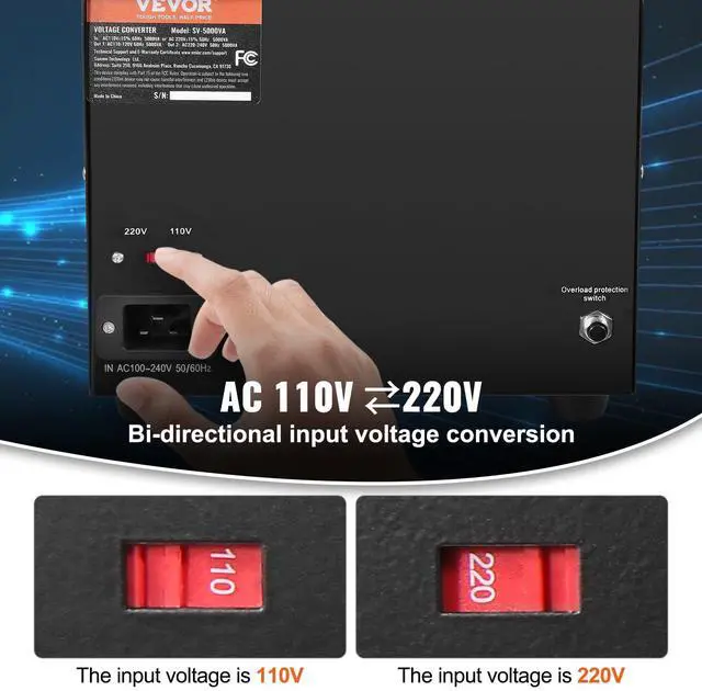 Alt view image 3 of 7 - Voltage Converter Transformer, 3000W, Heavy Duty Step Up/Down Transformer, Convert from 110 Volt to 220 Volt and from 220 Volt to 110 Volt, with US Outlet EU Outlet 5V USB Port, CE Certified