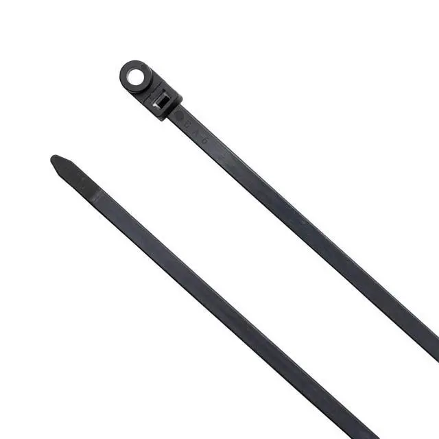 Alt view image 6 of 7 - 12-Inch Black Zip Ties With Screw Hole - 120-lb Tensile Strength Cord Management & Secure Mounting - UL 21 Listed Tie Wraps - Indoor & Outdoor Multi-Purpose (100-Pack)