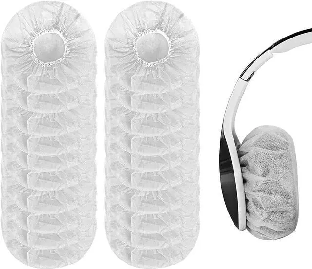Main image of Pack of 1600 Disposable Headphone Covers Sanitary Earpad Covers | White 11cm