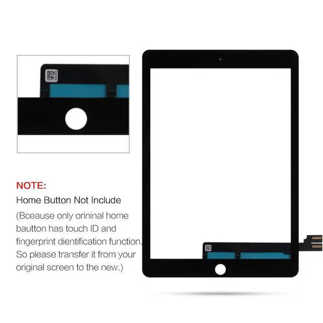 Alt view image 3 of 7 - Replacement for iPad Pro 9.7 2016 A1673 A1674 A1675 Touch ScreenLCD is Not Included, No Instructions Front Glass Panel Replacementwith Tool Kits & Screen Protector (Black)