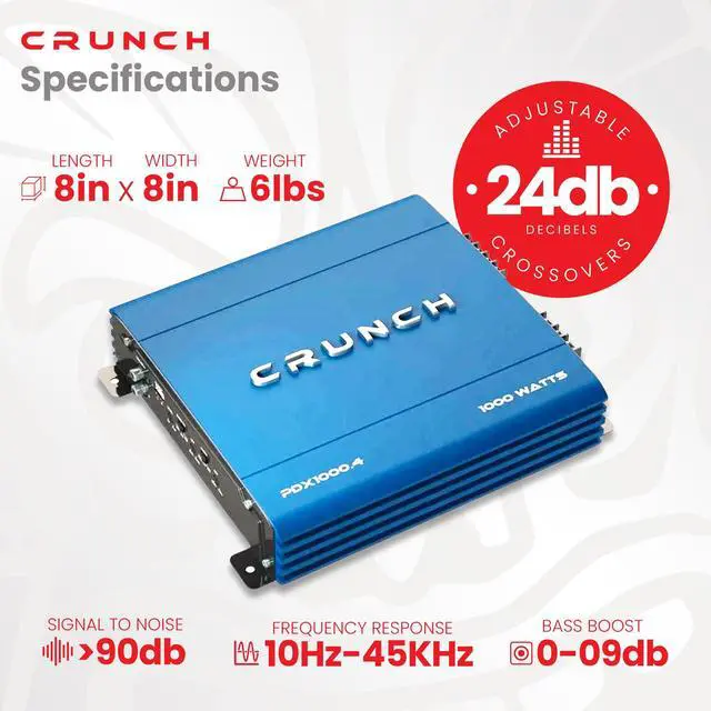 Alt view image 3 of 7 - PDX-1000.4 PowerDriveX 1000 Watt 4 Channel Exclusive Blue A/B Car Stereo Amplifier