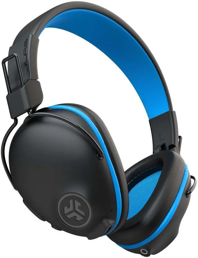 Main image of JBuddies Pro Wireless Over-Ear Kids Headphones, 35+ Hour Battery Life, Built-in Volume Regulators for Safety, Share Mode, Folding, Adjustable, Noise Isolation, with Mic, Blue