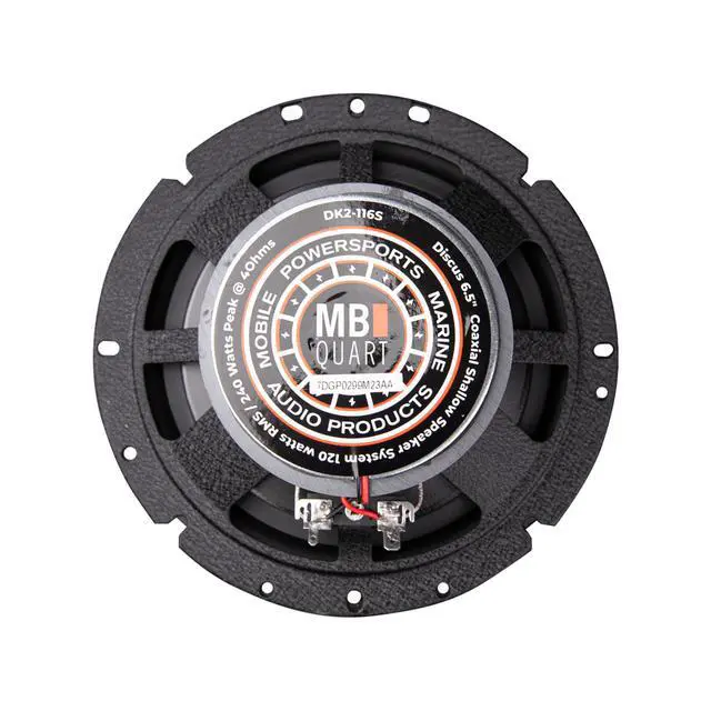 Alt view image 6 of 7 - DK2-116S Discus 6.5-Inch Shallow Mount 2-Way Coaxial Speakers, 60/120W RMS System Power, Aluminum Dome Tweeters, Butyl Rubber Surrounds