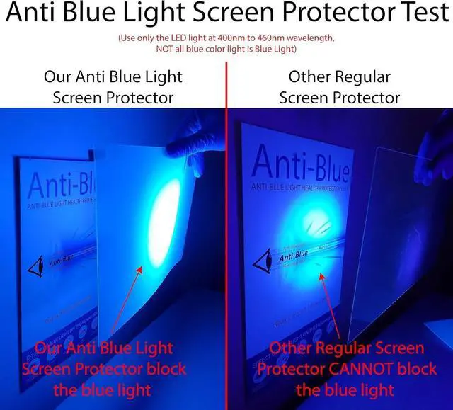 Alt view image 2 of 5 - AntiBlue Light Screen Protector for 85-Inch TVs. Designed to filter blue light, reduce eye strain from screen use, and support improved sleep quality